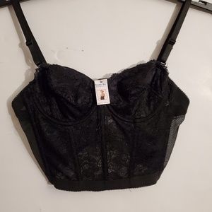 Lace bustier crop top bralette bra
